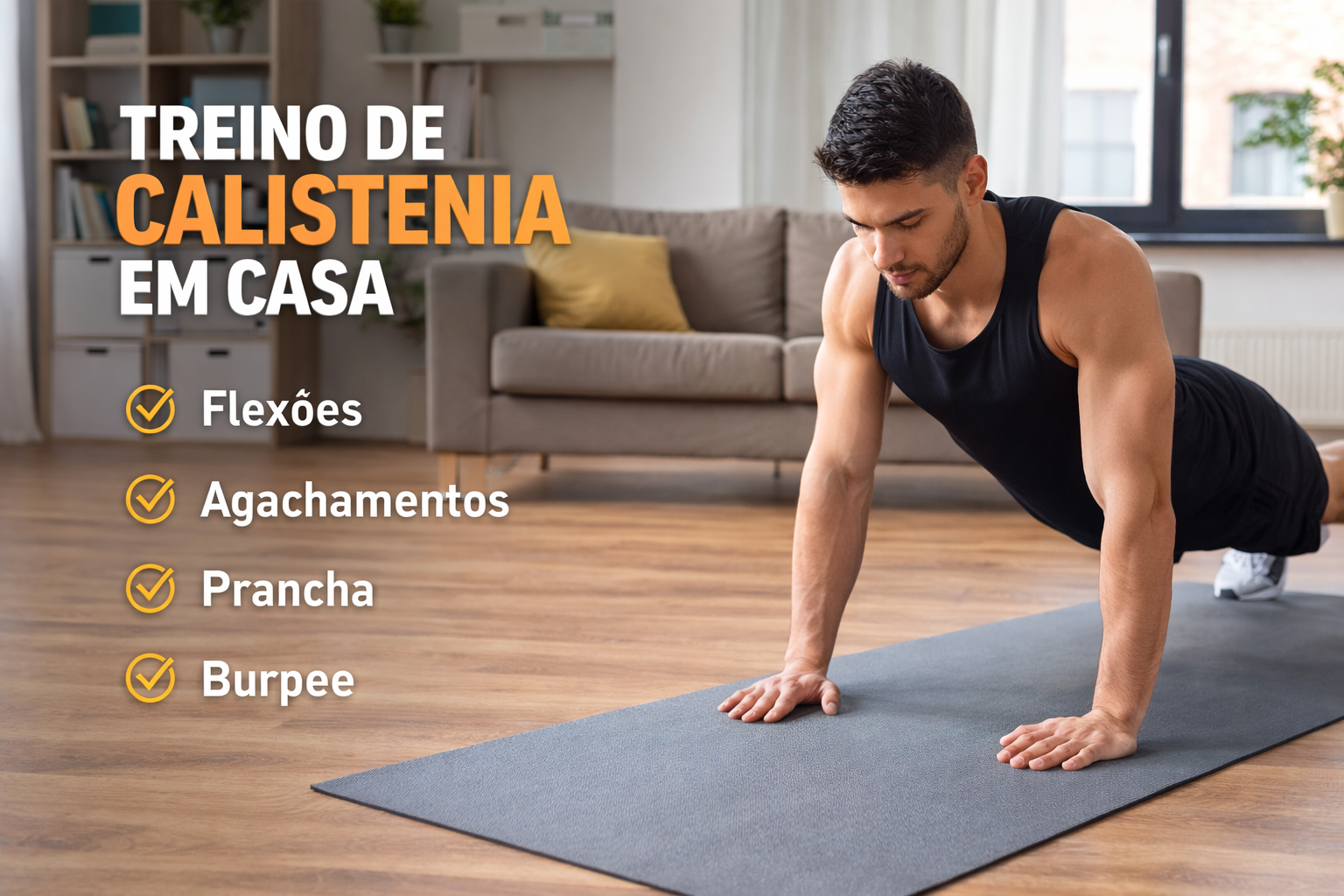 calistenia em casa para iniciantes sem equipamentos